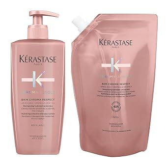Kerastase Chroma Absolu Chroma Respect Shampoo & Conditioner Set For Sensitized or Damaged Color-Treated Hair - Protects and Hydrates With Glycerin and Hyaluronic Acid