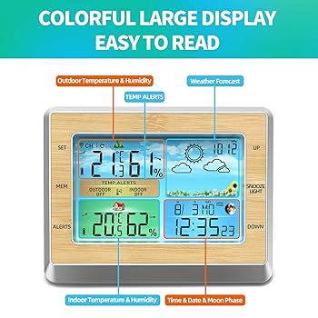 ウェザーステーション Amazon | Kurflo ウェザーステーション 気象観測機器 気象計