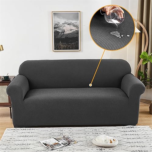 Miniatura 5 de BLMIEDE Sofa Slipcover High Stretchy Couch Cover Machine Washable Spandex Jacquard Fabric Sectional Sofa Covers for Dogs (D, D)