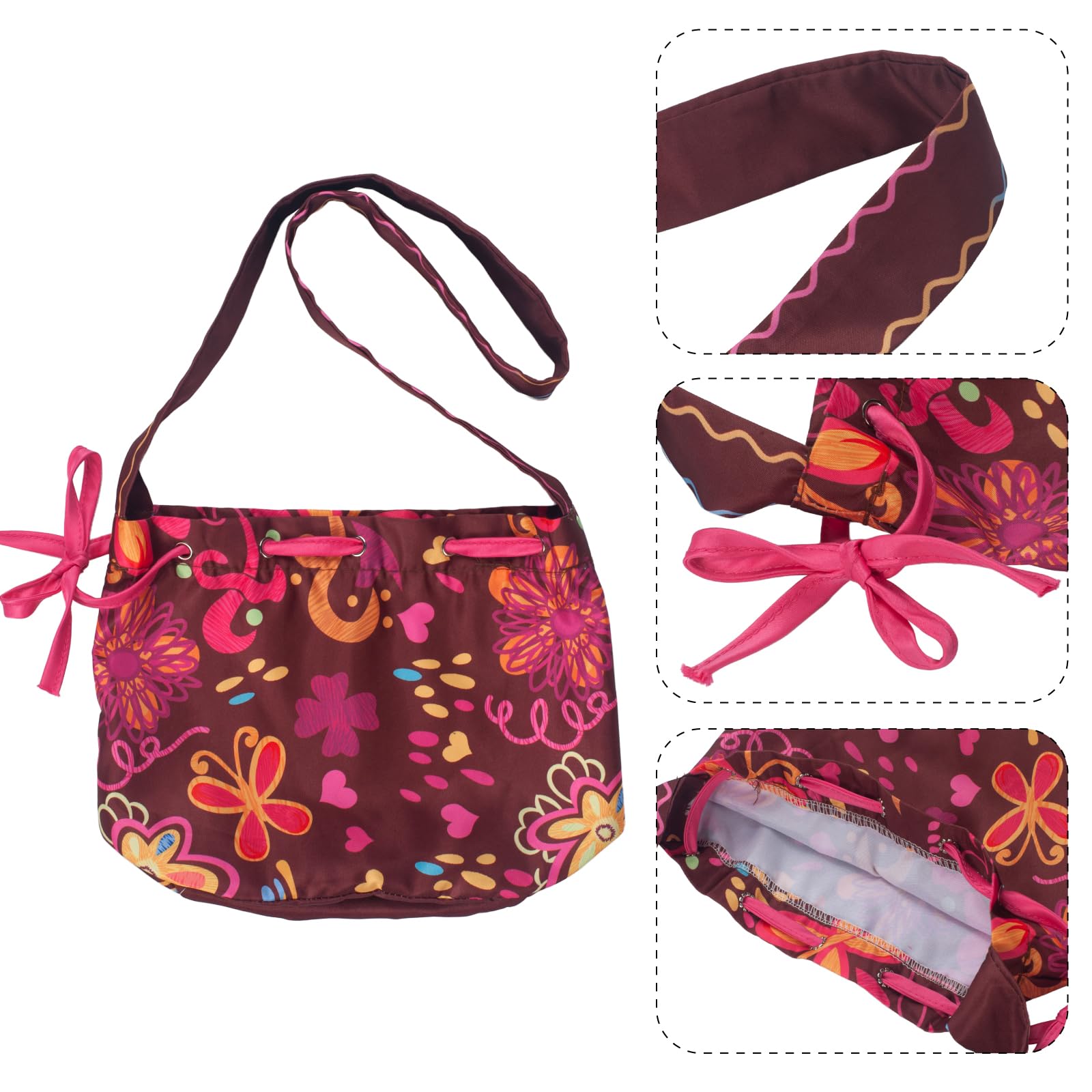 Accessoires de costume de princesse avec monture ronde verte, sac à lunettes, boucles d'oreilles, costume Mirabel pour filles et femmes, déguisement d'Halloween et de costumade