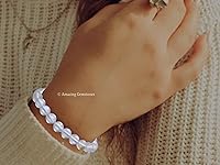 Vista 450 de Amazing Gemstone Pulsera de cristal para mujeres y hombres, pulsera de cristal curativo de protección, pulsera elástica con cuentas de piedras