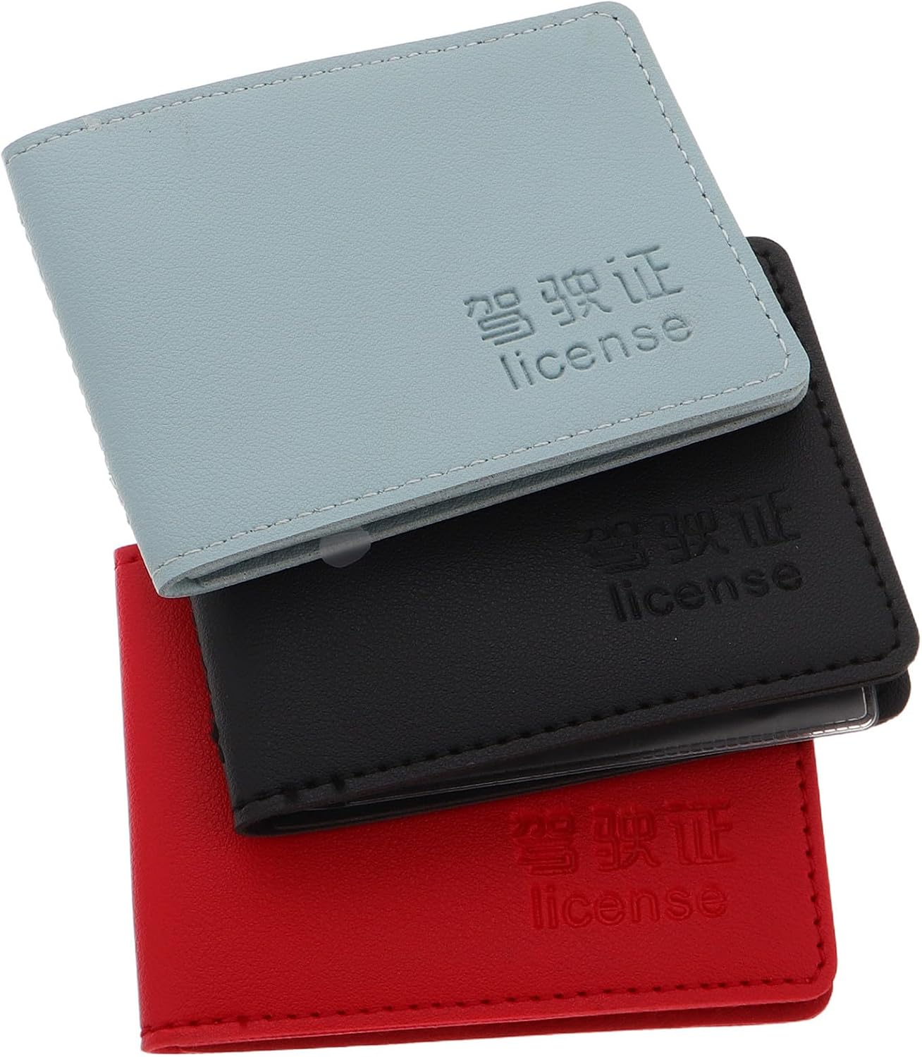 3pcs Vehicle Document Holder in PU Fake Leather for Car