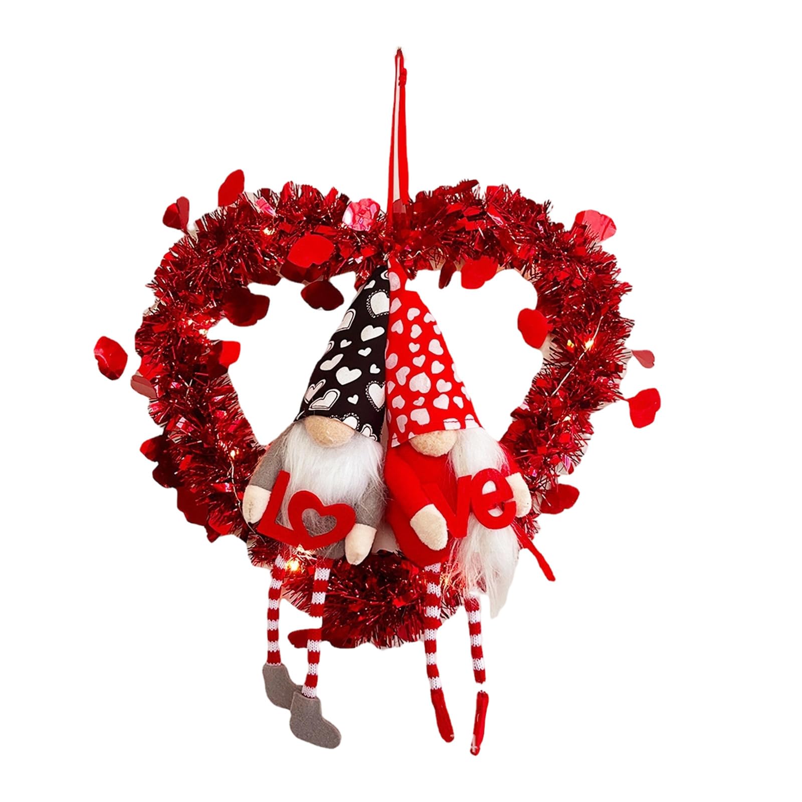 Easy Install Valentine Garlands for Dorms Holiday Celebrations and Gatherings LED Valentine Wreath