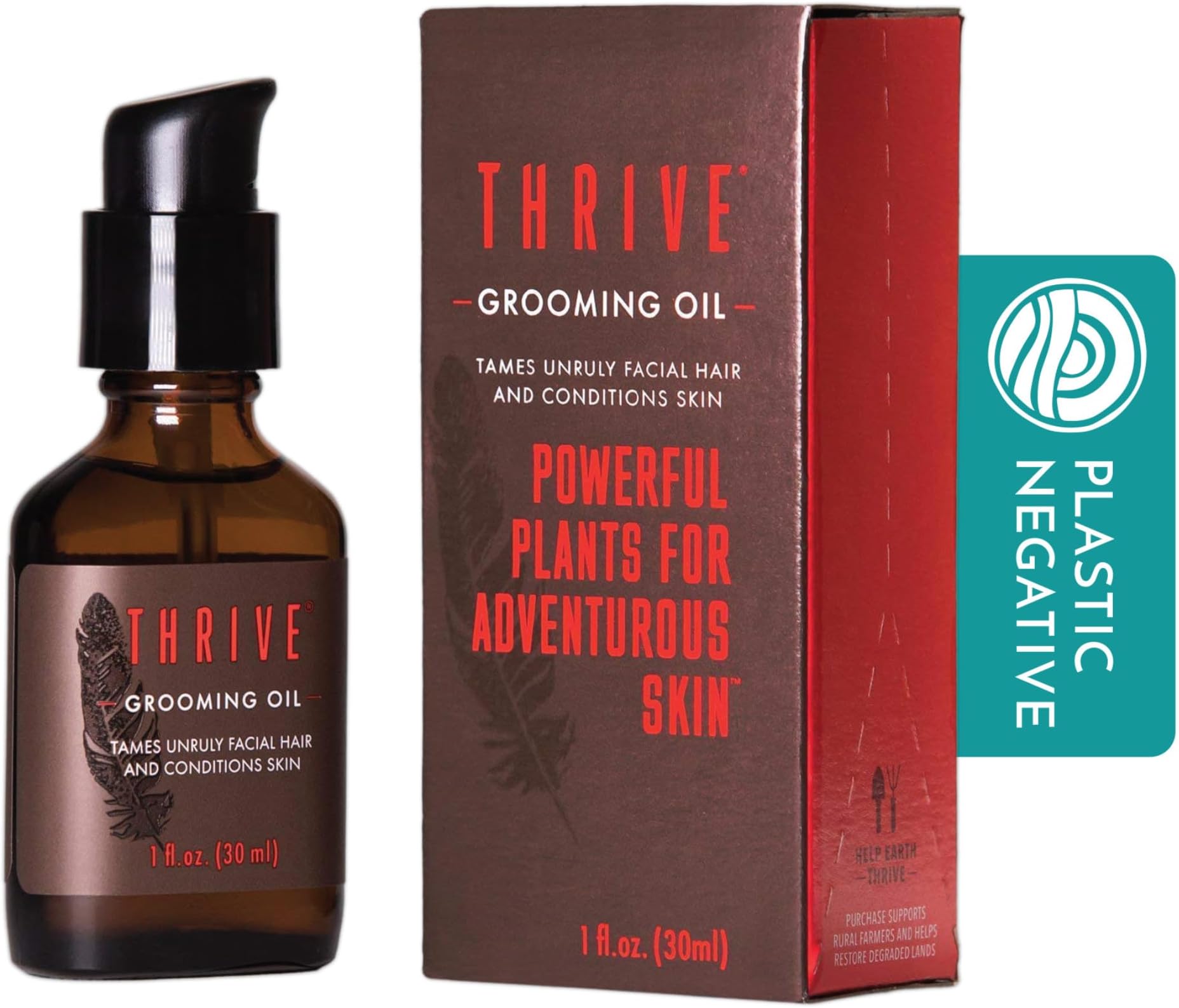 Thrive Natural Care Beard Oil for Men - Beard Conditioner & Beard Softener for Men with Organic & Unique Ingredients for Beard Grooming & Healthy Beard Growth and Care - Mustache Oil & Beard Thickener