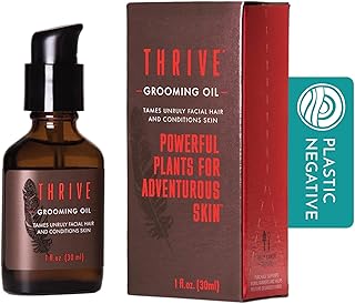 THRIVE Natural Beard Oil for Men – Beard Conditioner & Beard Softener for Men Made in USA with Organic & Unique Ingredients for Beard Grooming & Healthy Beard Growth and Care – Mustache Oil & Beard Thickener