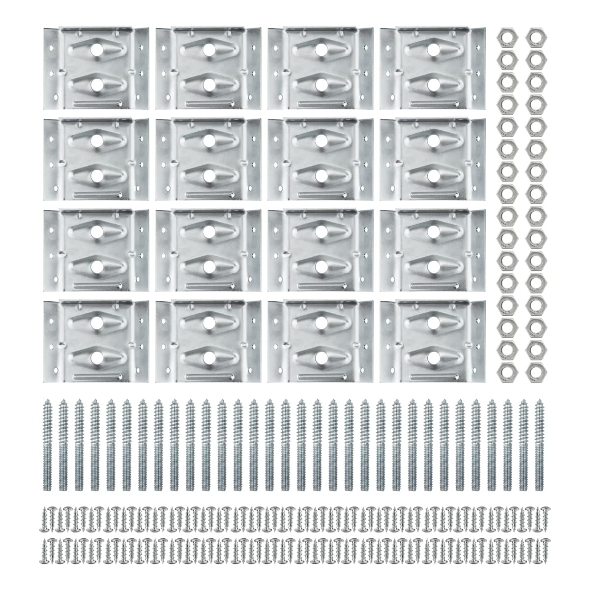 POWERTEC Surface Mount Corner Brackets 16PK w/Mounting Hardware, Corner Braces for Coffee Table/Bench Legs/Desk Legs/Dining Table (71428-P4)