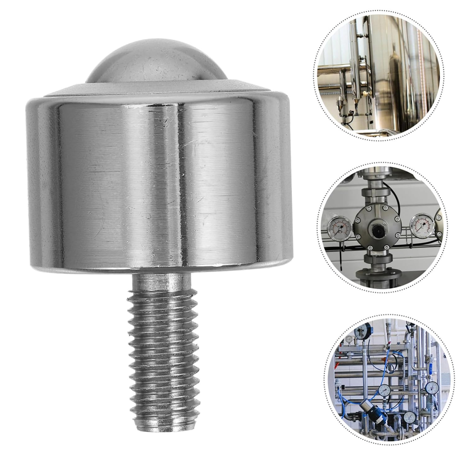 Alipis Heavy Duty Threaded Ball Transfer Bearing Roller for Industrial Automation Equipment Mounted Bearing Caster Precision Engineered for Smooth Operation and Easy Installation