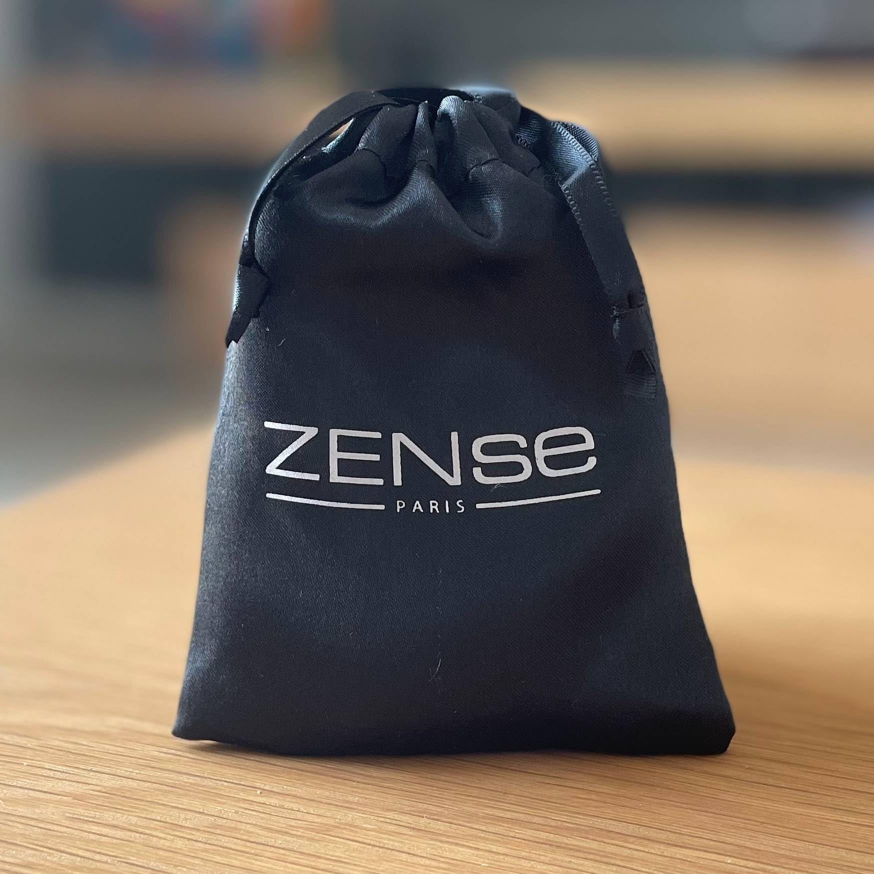 Zense - Porte-Monnaie en Cuir Noir avec Porte-clés ZA0011