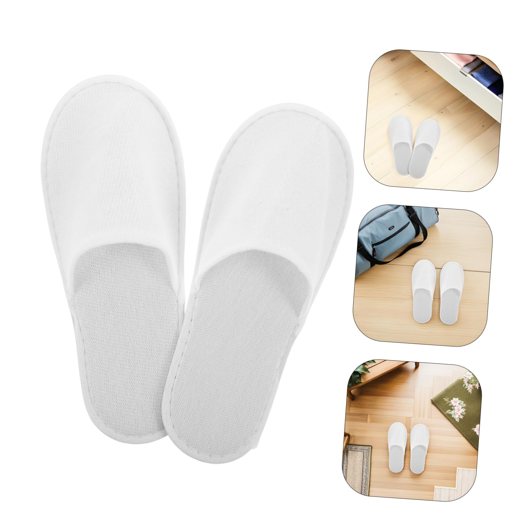 Mipcase 28 Pares Zapatillas Desechables Unisex Antideslizantes con Puntera Cerrada y Suela Acolchada de EVA Cómodas y Gruesas para Hotel Spa Viajes Bodas y Uso Doméstico Paquete