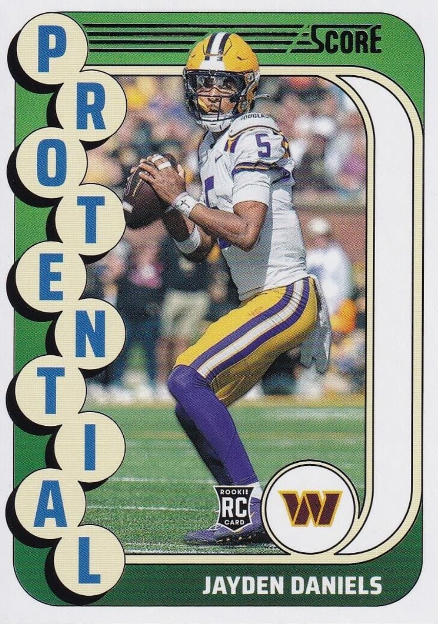 2024 Panini Score Jayden Daniels #3 Protential Washington Commanders Rookie RC Football Card