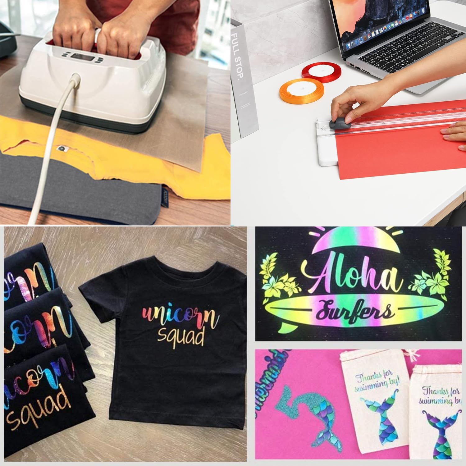 Heat Press Mat Compatible with Cricut Easy Press 2, Easy Press Mat 8”X10” 12”X12” for T Shirt HTV Vinyl Craft Ironing Transfer Projects (8"x10"-1 Mat+12"x12"-1 Mat)