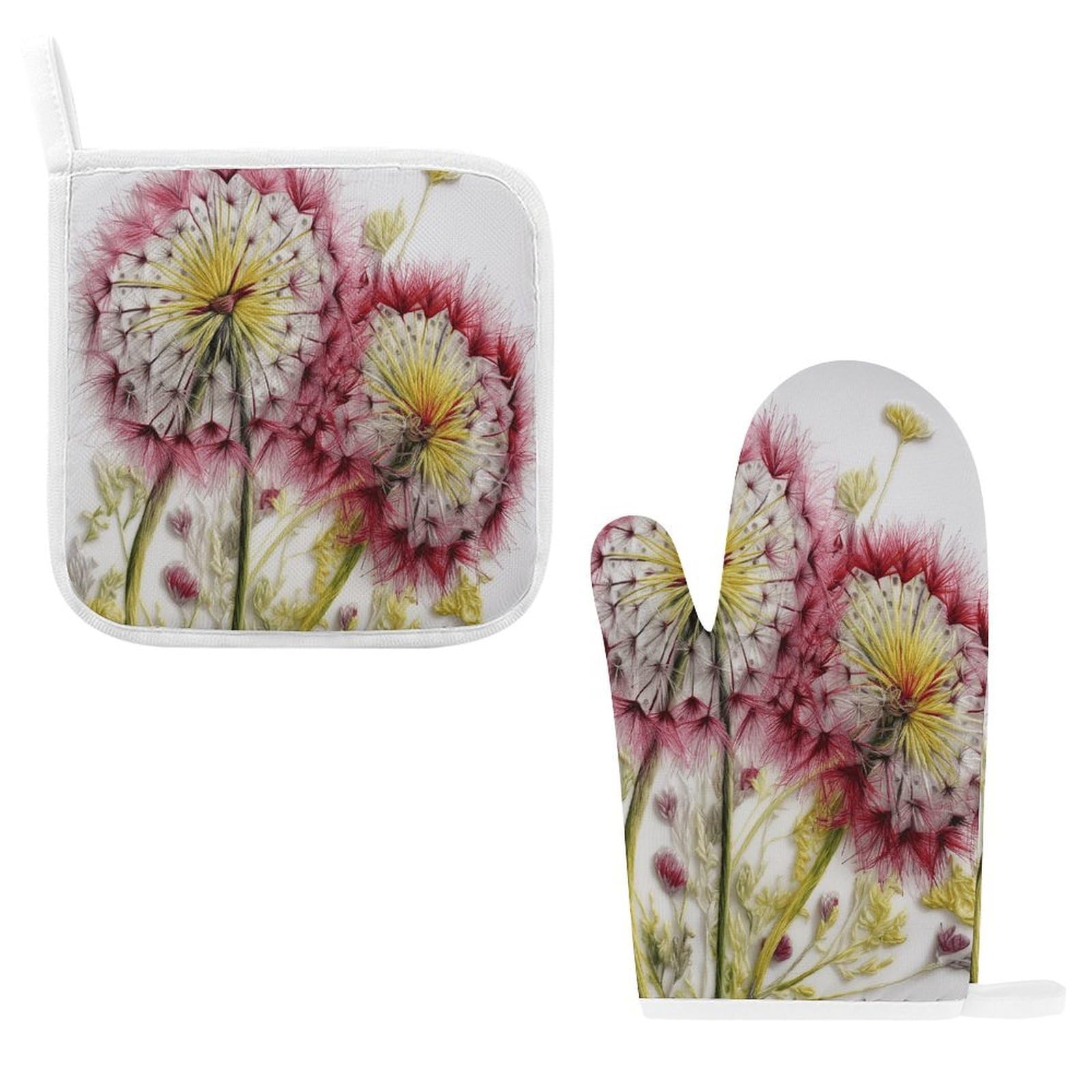 Fodpand Style Embroidery Pattern Oven Mitts And Pot Holders Sets