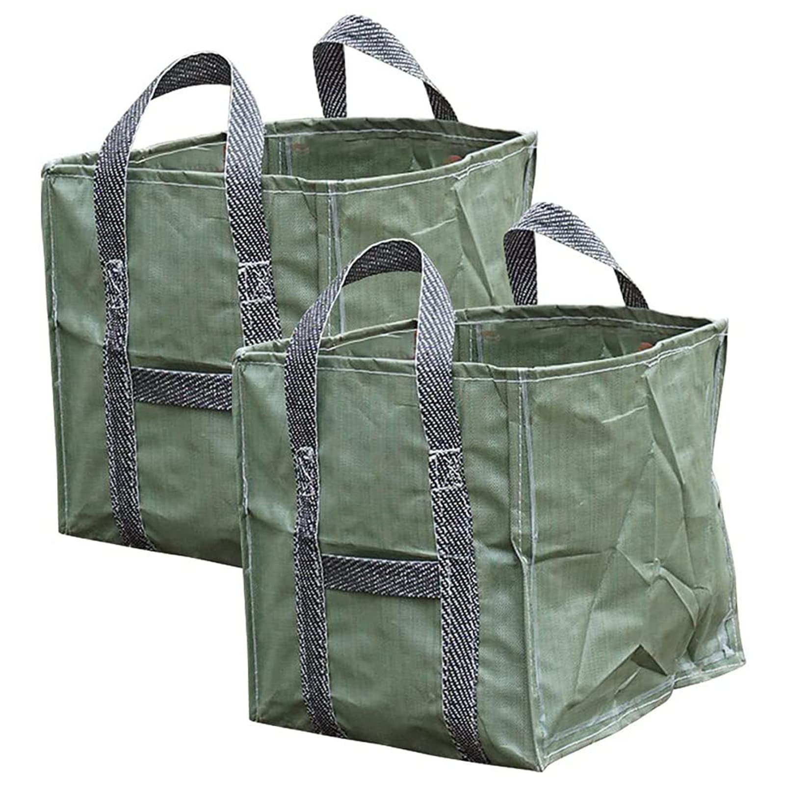 2X Sacs de Jardin PROFESSIONNAL 250L indéchirables, Sac de Jardin Réutilisable et Stable, étanche Heavy Duty Grande Sacs avec Poignées