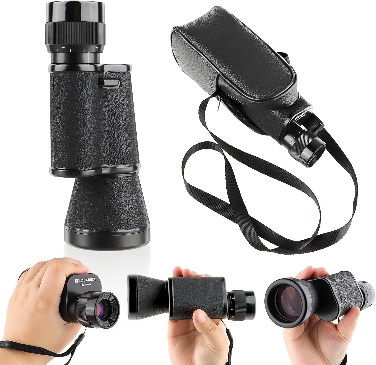 10x40 Monokular BAK4 Prisma Kleines Monokular mit mehrfach beschichteter Linse, wasserdichtes Kompaktteleskop mit Handschlaufe Tragetasche für Erwachsene Vogelbeobachtung Reisen Wandern