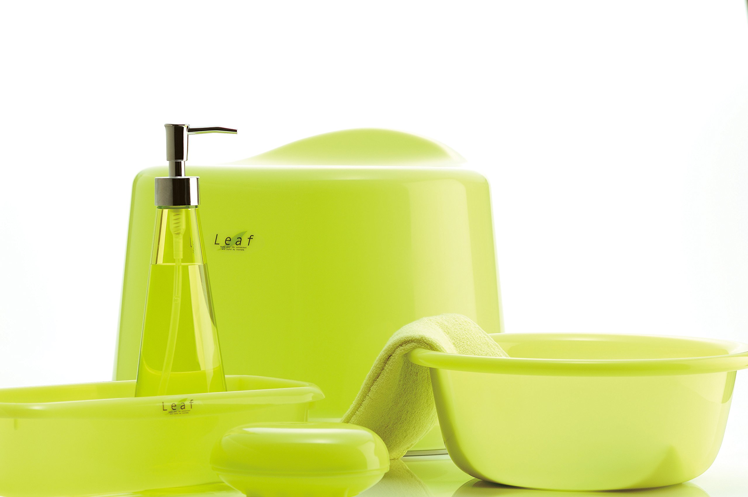 Inomata Leaf 2355 Plastic Bath Stool (Green) 1