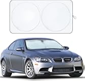 Patented Design Car Windshield Sun Shade | Blocks 99% Heat & Keeps Interior Cool | Fits Cars, SUVs, Trucks | Automotive Sun Screen, Visor & Car Accessories for Summer | Medium (64x32 Inches)