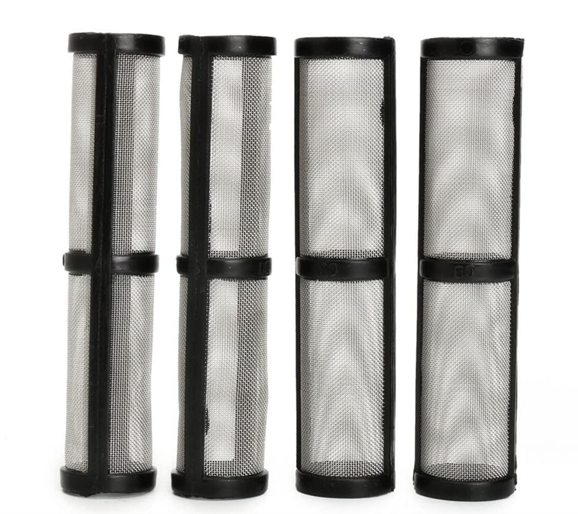 4Pcs Black Airless Sprayer Spray Pump Filter 60 Mesh Screen Compatible with Graco 390 395 495 595 Sprayer