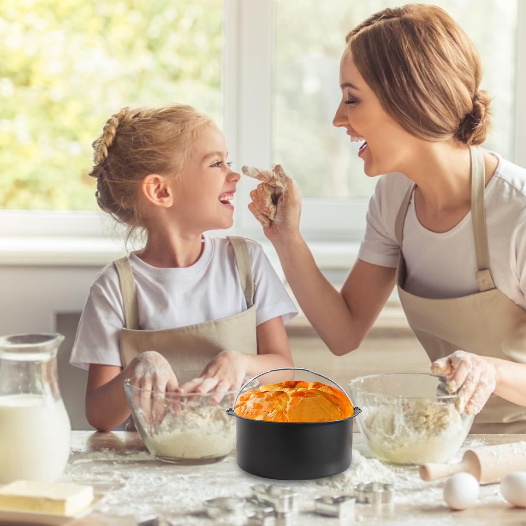 Stampo Per Friggitrice Ad Aria - Barile Per Torte 18cm | Ferro Alimentare | Lavabile In Lavastoviglie - Foto 8