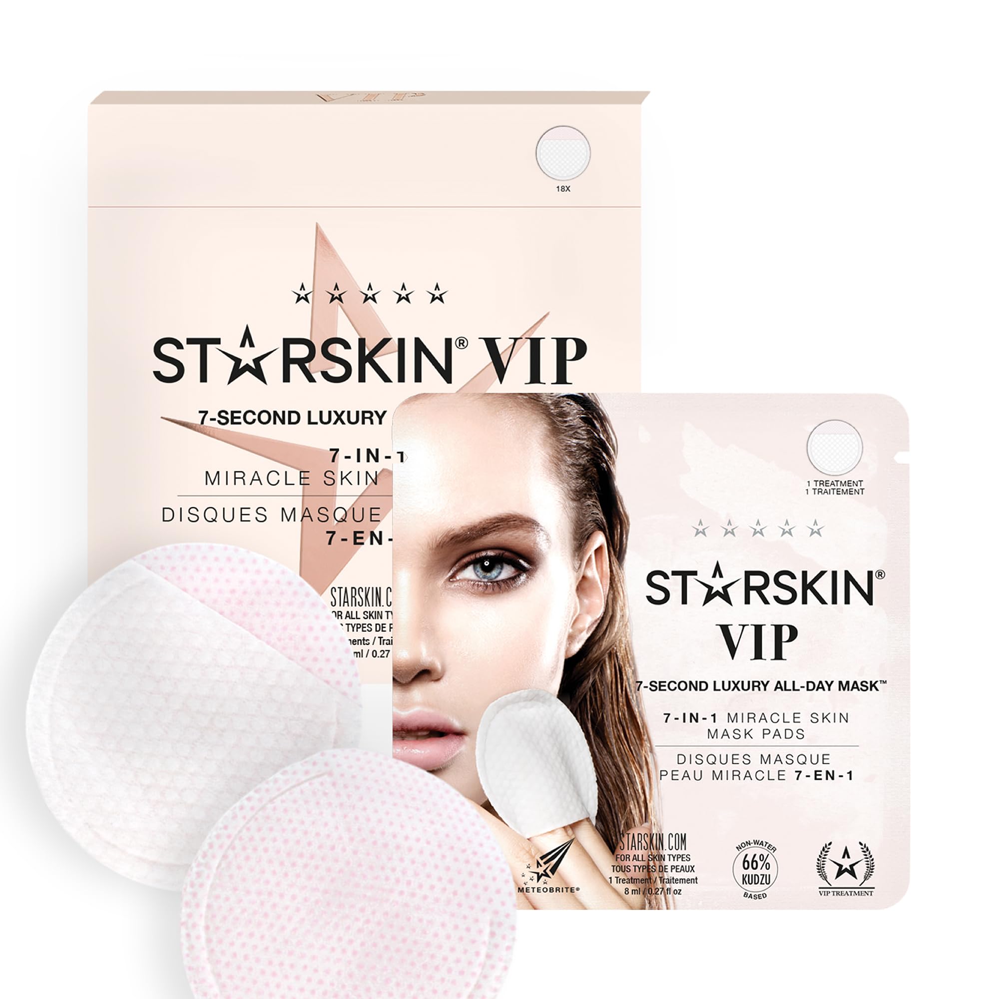 STARSKIN 7 Seconds All-Day Mask 7-in-1 Facial Korean Toner Pads for Instant Hydration and Refreshed Skin all Skin