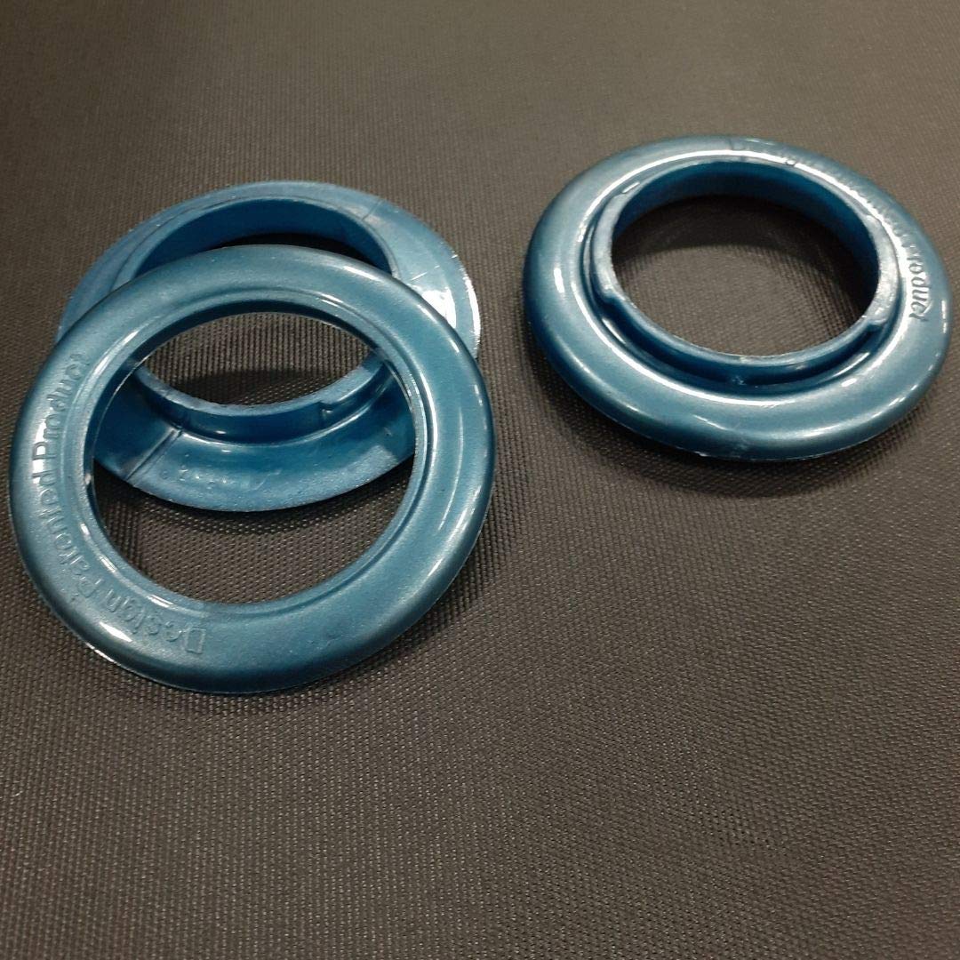 FAPBADRI Ösenringe mit Rückenschloss (männlich & weiblich), passend für ein 2,5 cm Rohr, Farbe blau, 100 Stück