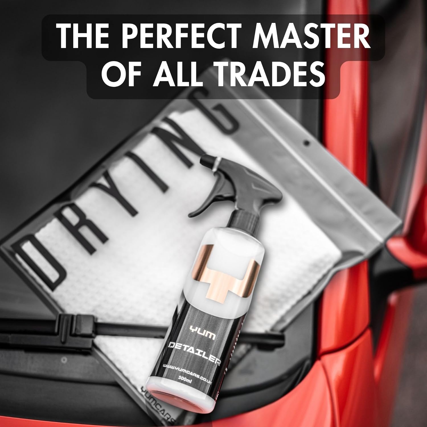 YumCars Yum Detailer – Versatile Quick Detail Spray for Gloss Boosting and Light Cleaning – Safe on All Exterior Surfaces Including Coated Finishes, Trim & Glass – Leaves a Streak-Free Shine – 500ml