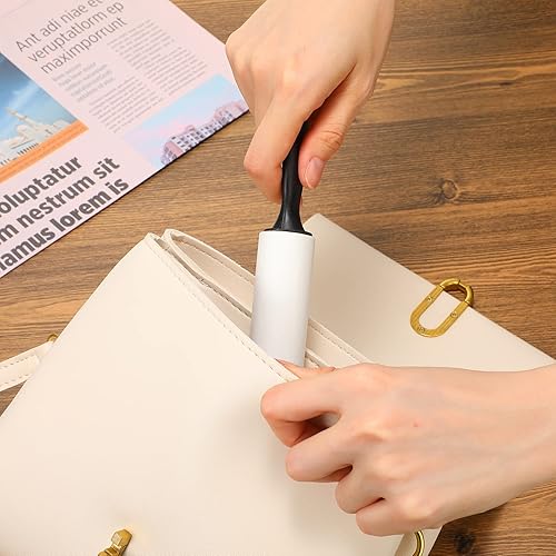 Miniatura 6 de Zhehao Paquete de 60 rodillos de pelusa de tamaño de viaje, rodillos removedores de pelo de mascotas, mini removedor de pelusas, rodillo adhesivo