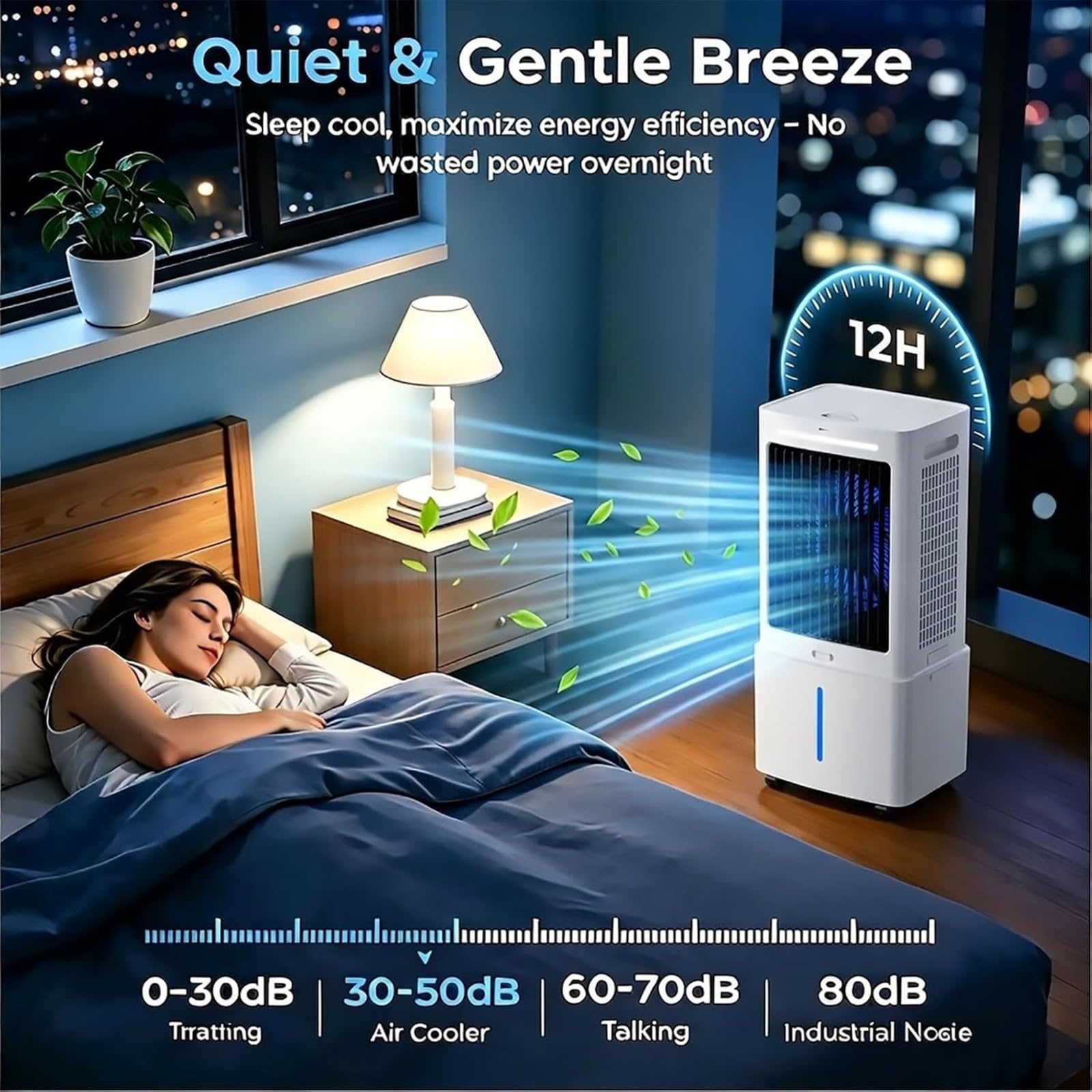 Aire Acondicionado Portatil 25L con 3 Velocidades 3 Modos Temporizador 12H Control Remoto Aire Acondicionado 3 en 1 Sin Tubo Exterior Enfriador de Aire Portátil para Sala de Estar 29*26*61.5CM