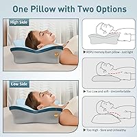 Vista 6 de Almohada Cervical para Alivio del Dolor de Cuello - Almohada Ergonómica para el Cuello para Dormir, Almohadas de Espuma Viscoelástica de Contorno