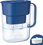 Waterdrop PT-07B Water Filter Pitcher, 10-Cup, NSF Certified Water Filter Pitcher, 200-Gallon Long-Life Filter, Reduces PFOA/PFOS and Chlorine, 5X Longer Filter Life, Blue