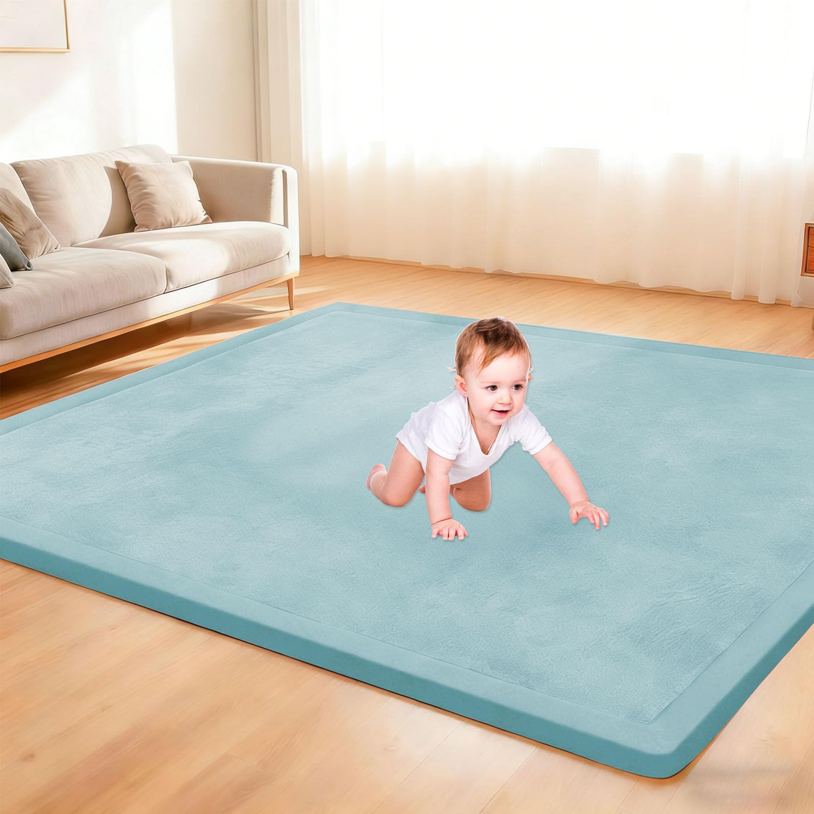 Tapis D'éveil Bébé Enfant 120 x 200 cm Tapis De Jeu De Sol Tapis De Sol en Mousse Tapis d'eveil Bebe 2cm Très Épais Antidérapant Tapis de Sol Enfant pour Parc