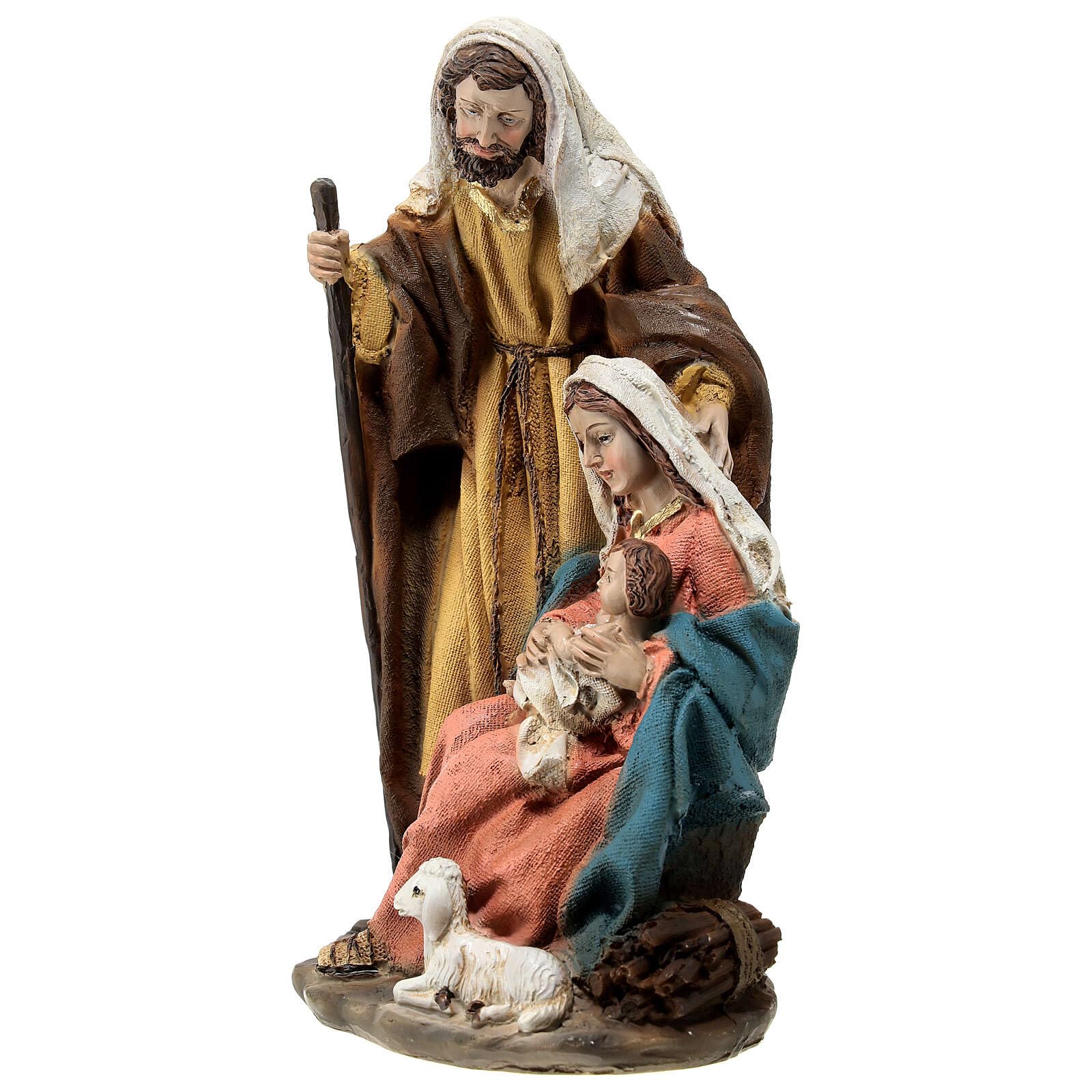 Holyart Crèches résine et Tissu: Nativité pour crèche avec Mouton 20 cm résine