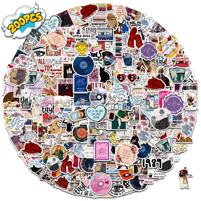 200 PCS Popular Singer Stickers, Vinyl Waterproof Stickers for Water ...