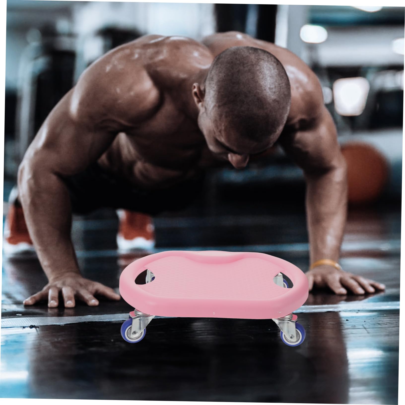 BESTonZON Multi Funktionale Gleitscheiben für Fitnessübungen aus Sicherem Pp und Pu Material mit Kniepolster für Effektives Bauchmuskeltraining zu Hause Zufällige Farbe