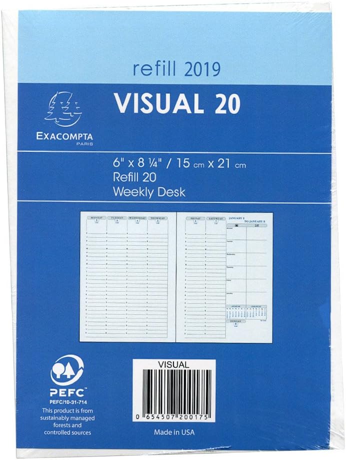 Quo Vadis 2019 Visual Yearly Planner Refill Only