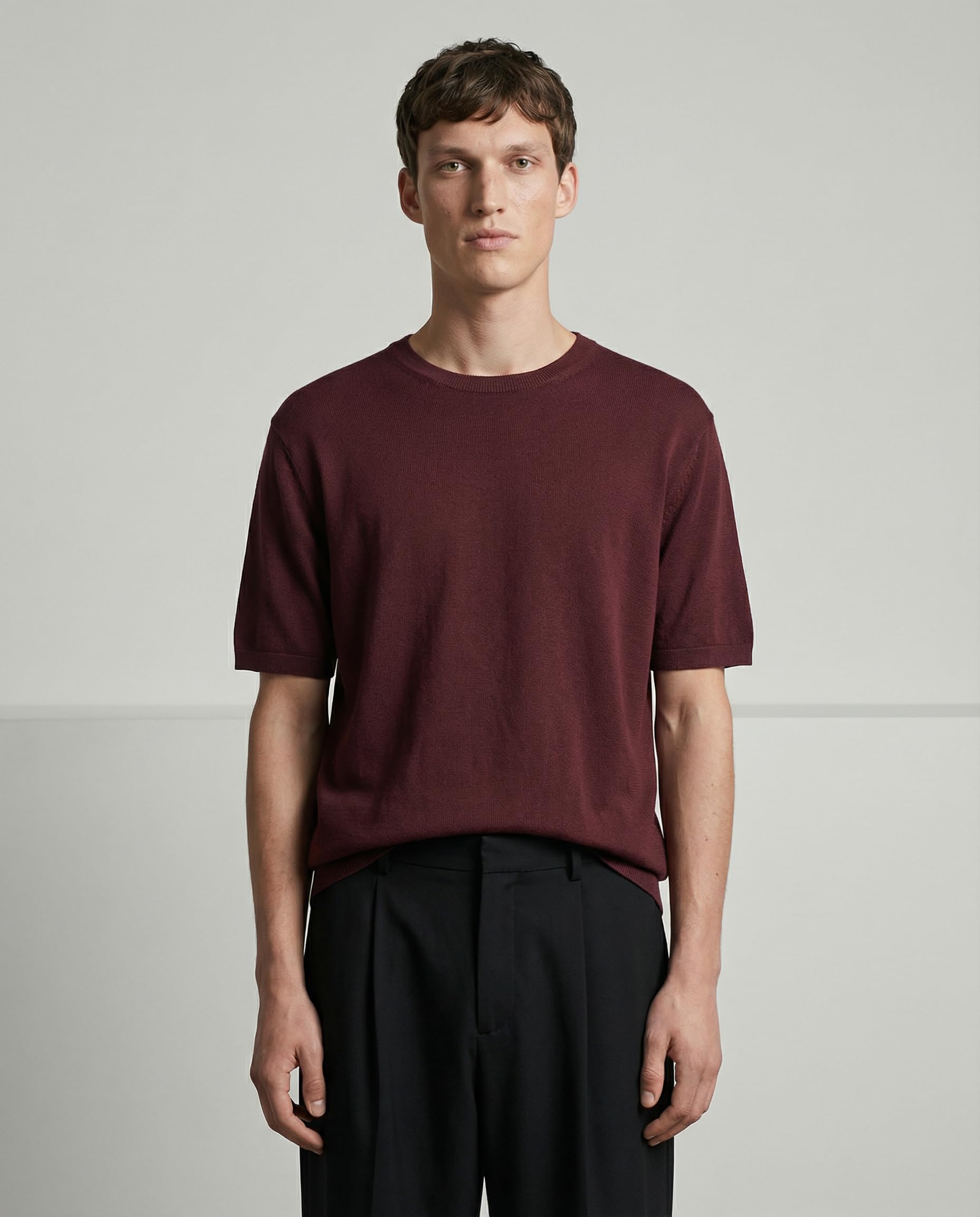 Diana Studio - T-Shirt in 100% Lino, Uomo, Casual Fit
