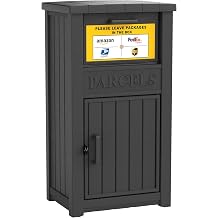 Package Delivery Box for Outside, Parcel Drop Box, Ink Black, 60 Gallon