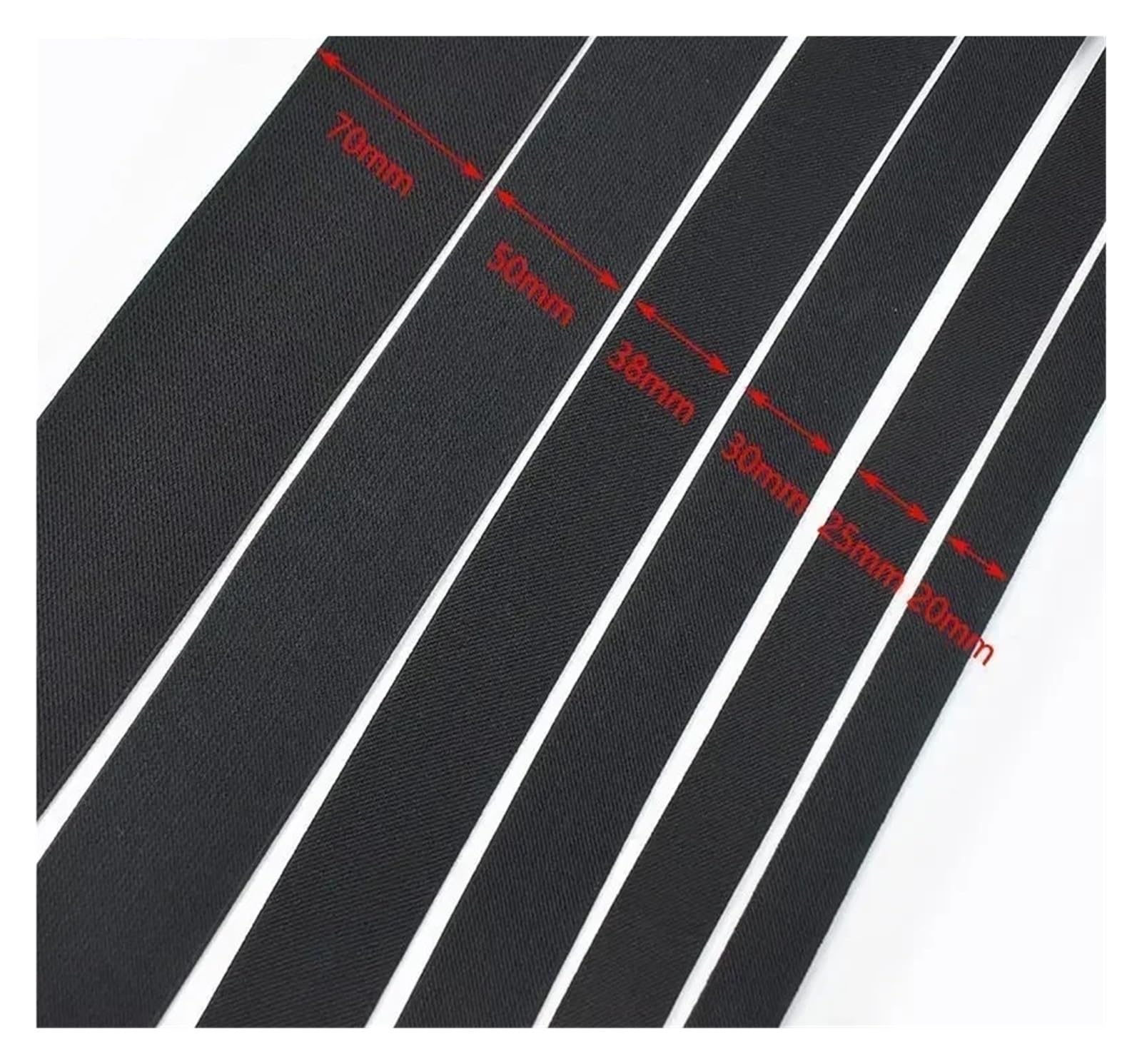 1/2/3/5M 20-70mm czarna gumka do szycia bielizny gumowa taśma spódnica z paskiem paski taśma rozciągliwa DIY akcesoria(5Meters,60mm)