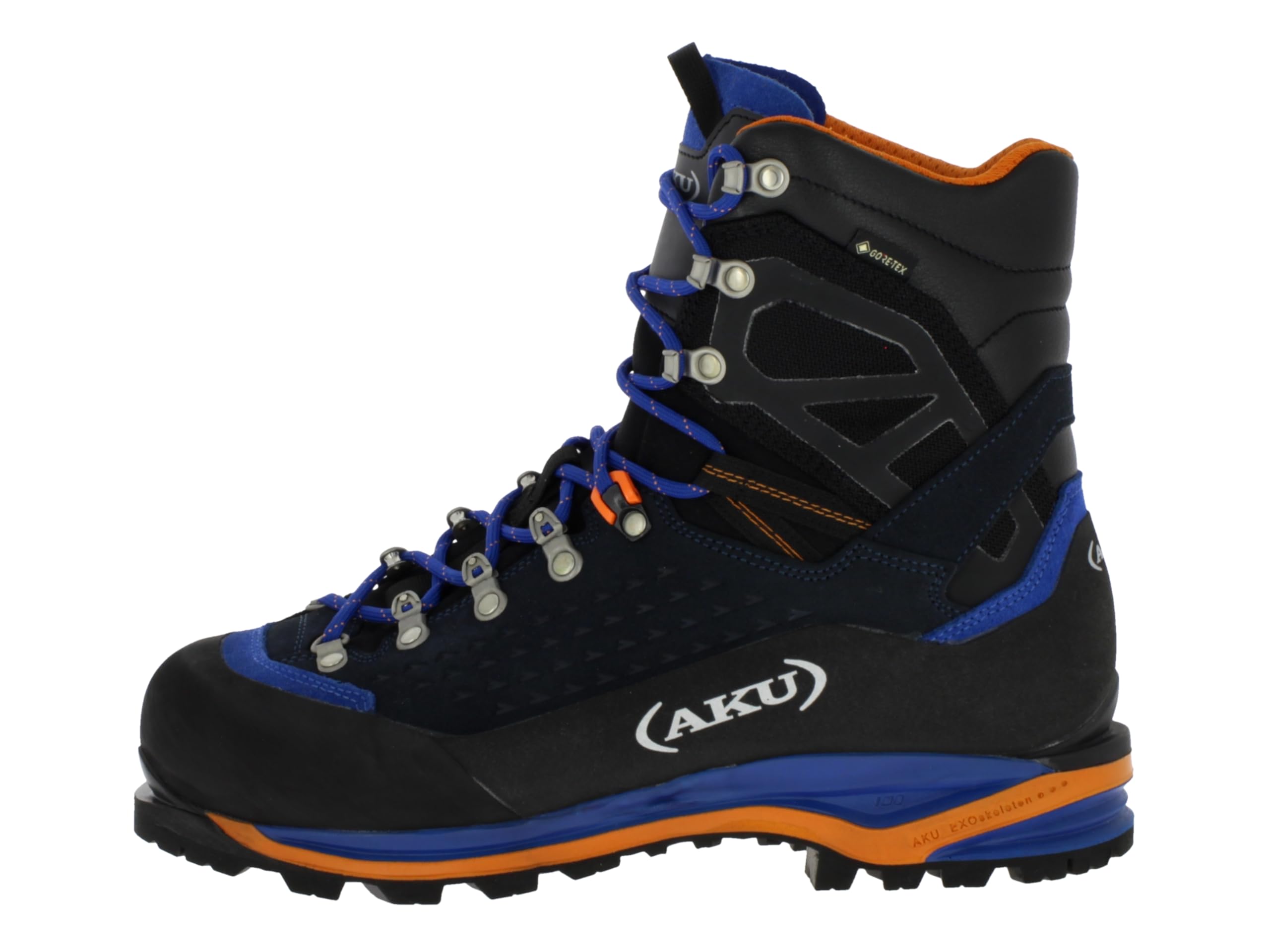 AKU Hayatsuki GTX wasserdichte und seigesenfeste Hochtourenschuhe für Bergsteigen und Eisklettern (B-Ware) Blue/Orange EU 47,5