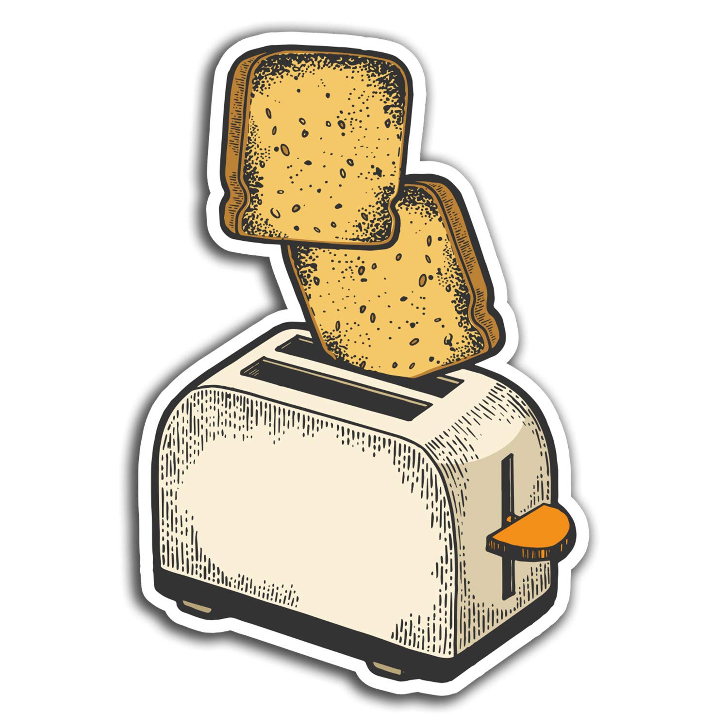 2 x 10cm Toast Toaster Vinyl Stickers - Fun Sticker Laptop Luggage #32024 (10cm Tall)