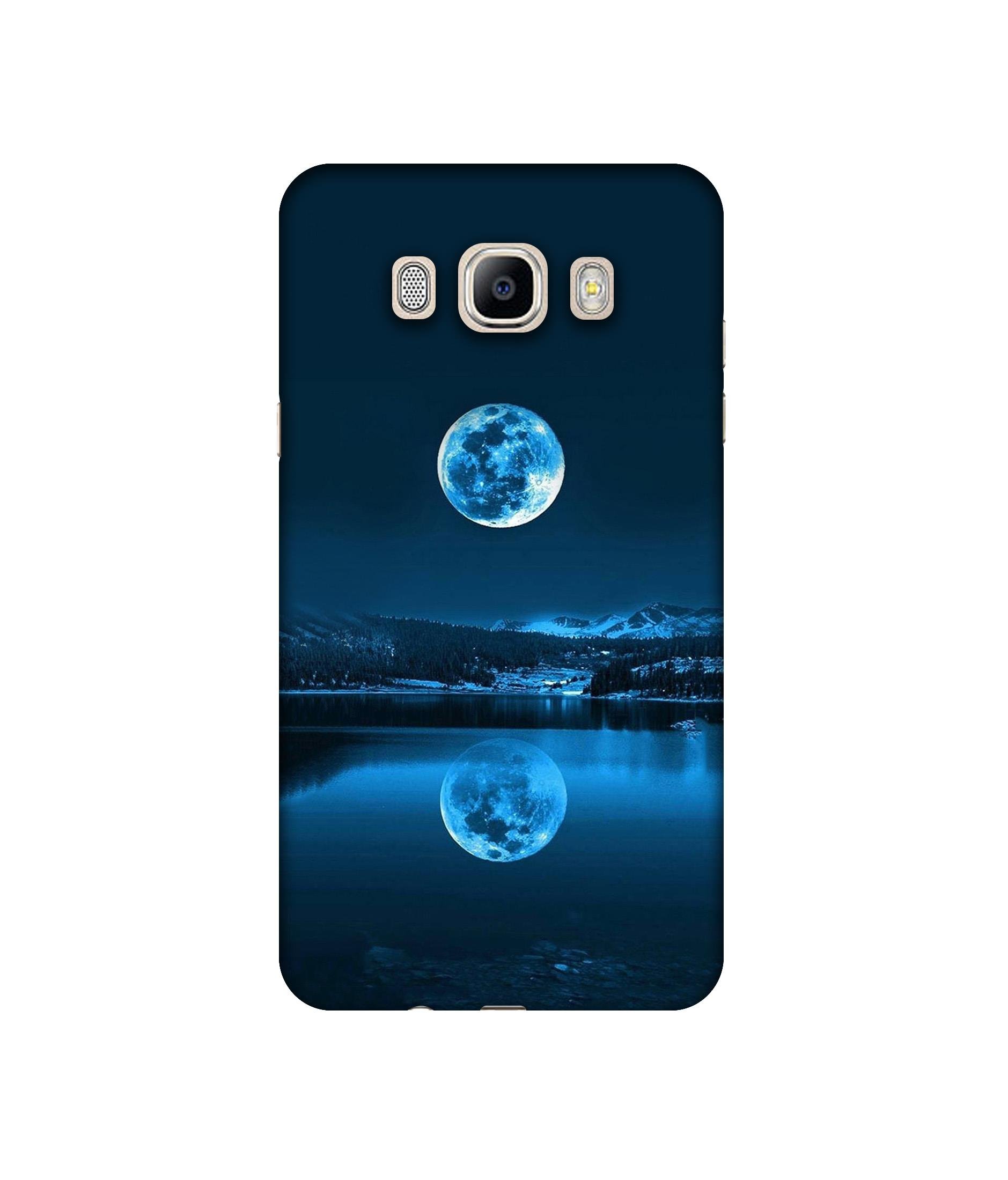 Casotec Moon Pattern Print Design Printed Silicon Soft TPU Back Case Cover for Samsung Galaxy J7 (2016)