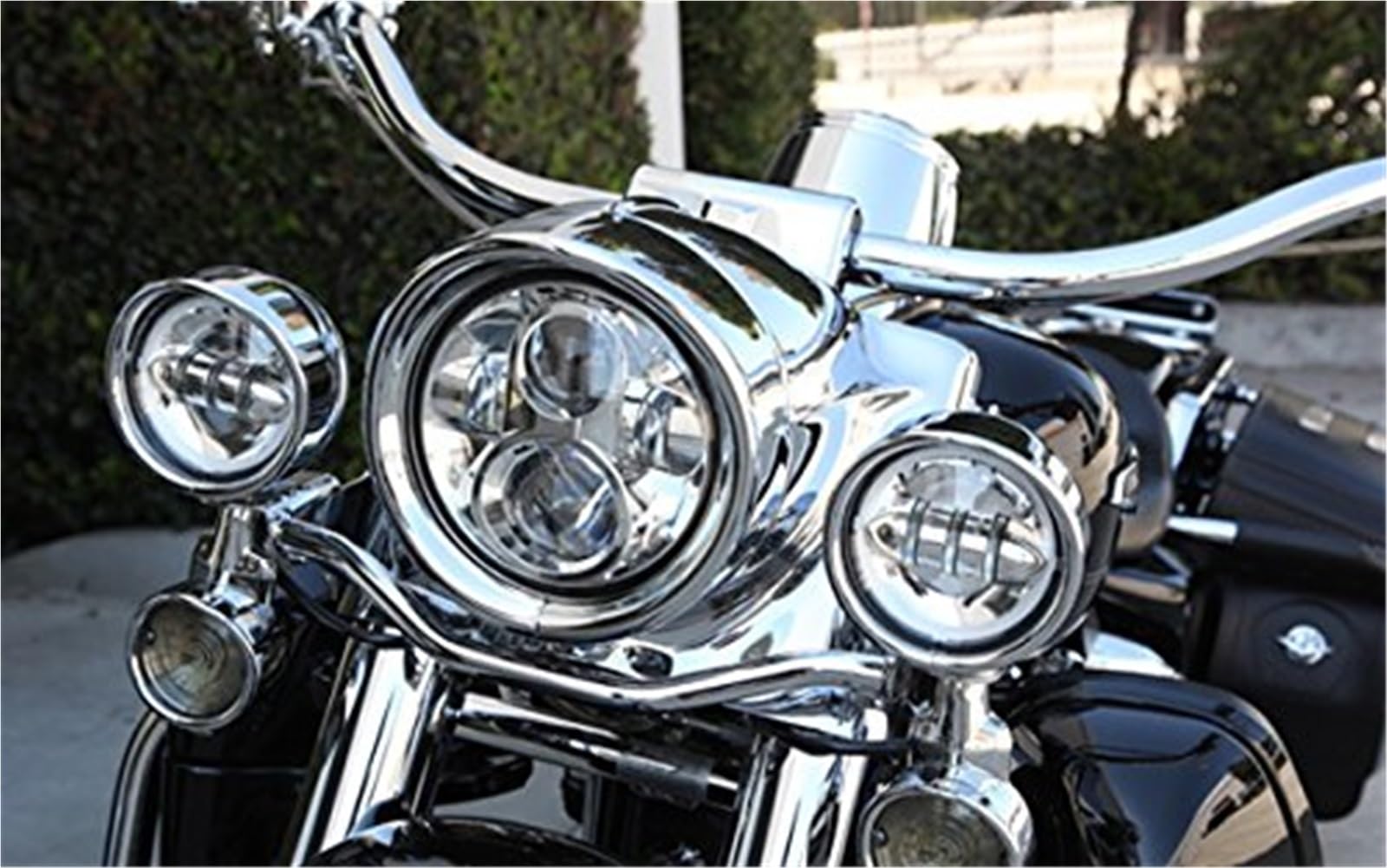 Faro Moto Per FLHTCU Per FLSTC Per FLHRC LED Fendinebbia | 2 pezzi 4,5 pollici LED che passano luce LED fendinebbia moto luce ausiliaria proiettore per moto lampada guida