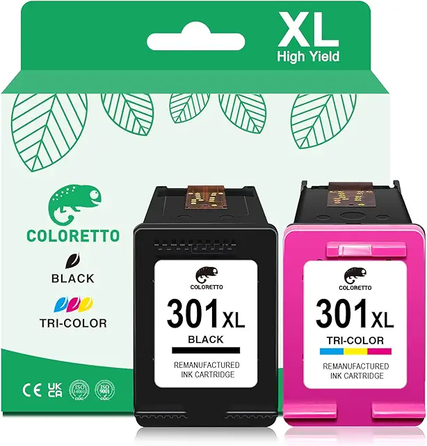 Cartouche Encre HP 301 XL Noir et Couleur - Rendement Élevé