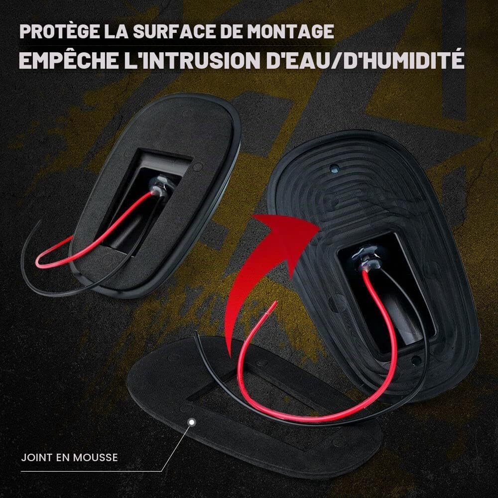 Baceyong 5pcs ambre LED cabine toit marqueur feux de dégagement en cours d'exécution lentille fumée voiture toit feux extérieurs pour 4x4 SUV J*eep RV, Les camionnettes F150 F250 F350 D*odge R-am GMC