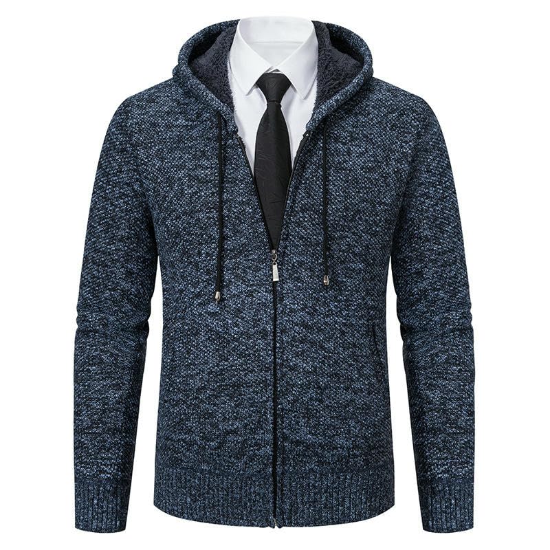 Cárdigan de punto grueso para hombre que busca abrigo total sin usar chaquetas pesadas 2