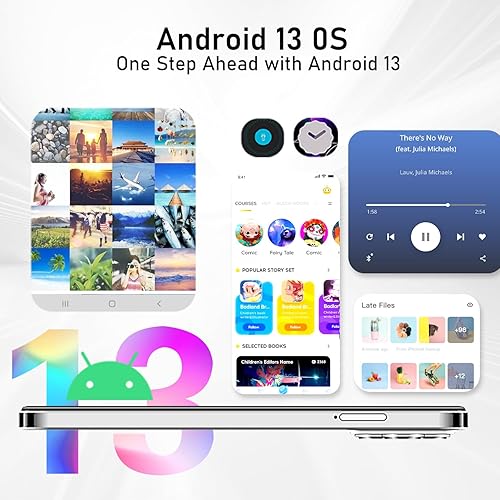 Miniatura 4 de Teléfonos celulares desbloqueados, teléfono inteligente 5G, teléfonos celulares Android 13, Snapdragon 8Gen2 8GB+256GB 6.8" pantalla HD 48MP+108MP