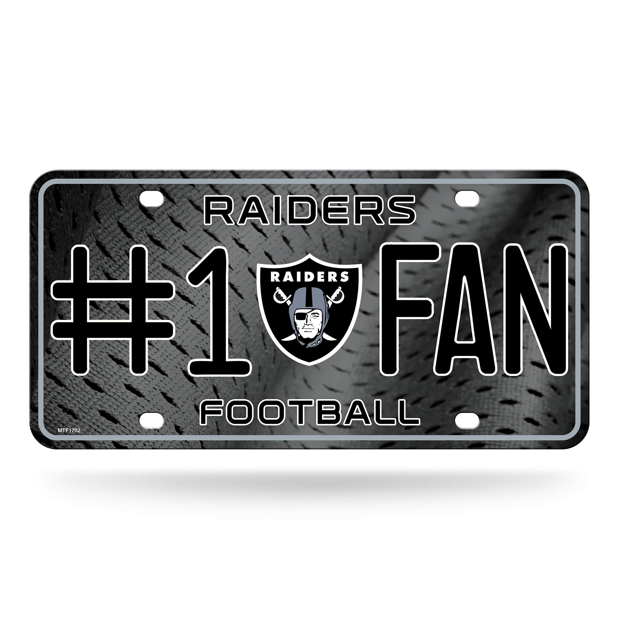 Rico Industries NFL Oakland Raiders Plate con Licenza Plateau #1 Fan, Colori Squadra, Taglia Unica (MTF1702)