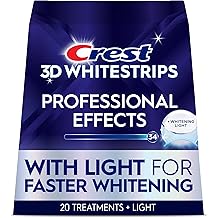 Crest 3D Whitestrips Professional Effects + LED Light &ndash; Teeth Whitening Kit, 1 Light + 20 Treatments, Each with 1 Upper/1Lower, 40 Strips &ndash; Crest 3DWhite Teeth Whitening Strips