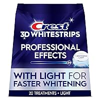 Vista 1 de Crest 3D Whitestrips Professional Effects + LED Light – Teeth Whitening Kit, 1 Light + 20 Treatments, Each with 1 Upper/1Lower, 40 Strips – Crest