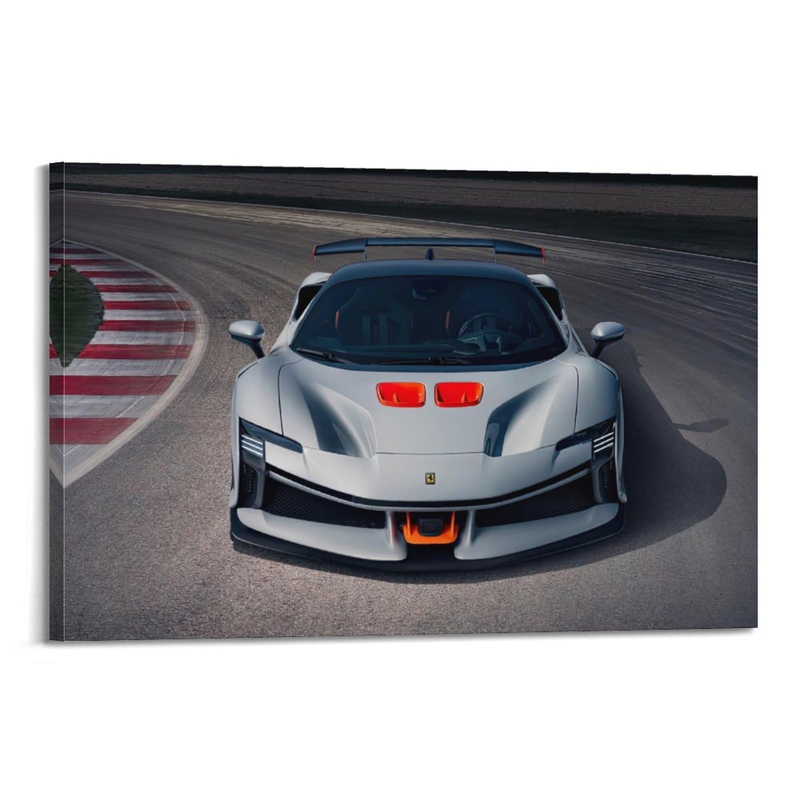 OKAHYS V8 Engine Supercar SF90 XX Stradale Poster Modern Decorative Canvas Prints - Ideal Wall Art for Family, Man Cave, Game Room, Boys & Girls Bedroom 20x30inch(50x75cm)
