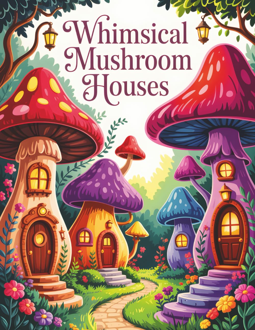 Whimsical Mushroom Houses: A Cozy Adult Coloring Book of Fairy Homes, Enchanted Forests, and Magical Dwellings